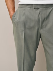 צבע ירוק עדין - N. Premium מכנסיים מחוייטים עם גומי במותן - תמונה 5 מתוך 9