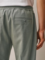 צבע ירוק עדין - N. Premium מכנסיים מחוייטים עם גומי במותן - תמונה 6 מתוך 9