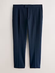 Navy Blue Regular Tapered Fit N. Premium Smart Trousers with Elasticated Waistband - Image 5 of 7