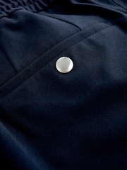 Navy Blue Regular Tapered Fit N. Premium Smart Trousers with Elasticated Waistband - Image 7 of 7