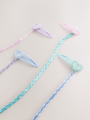 Pink - Fake Hair Heart Clips 4 Pack - Bild 2 von 5