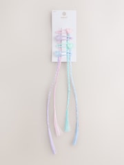 Pink - Fake Hair Heart Clips 4 Pack - Bild 3 von 5