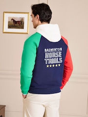 Joules Official Badminton Multi Colourblock Unisex Hoodie - Image 4 of 13