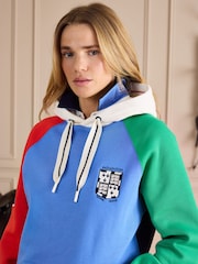 Joules Official Badminton Multi Colourblock Unisex Hoodie - Image 5 of 13