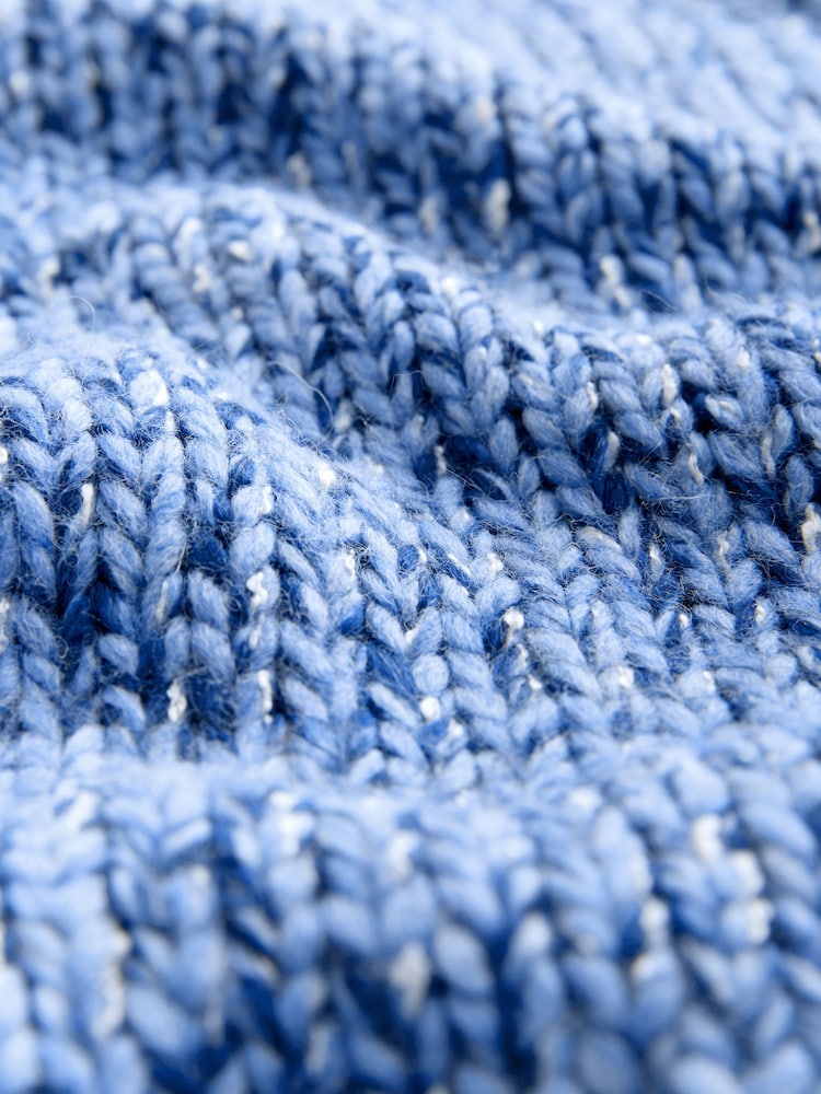 Blue Multi Half Sleeve Twist Knit T-Shirt With Wool - Image 7 of 7 Blue Multi Half Sleeve Twist Knit T-Shirt With Wool - Image 7 of 7