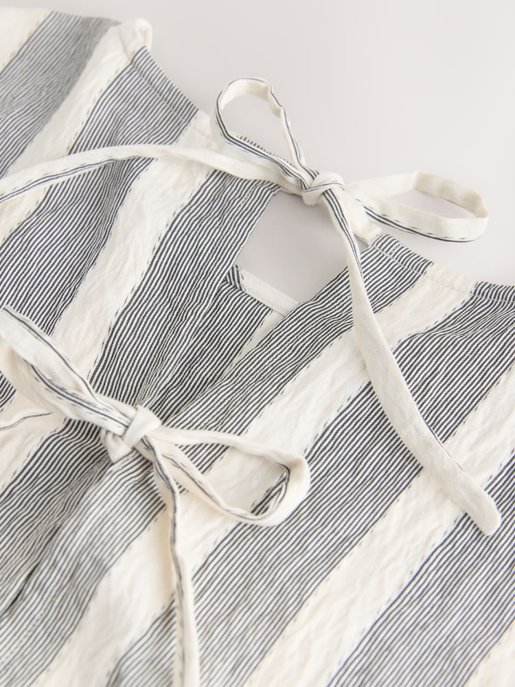 Monochrome Stripe Shell Sleeveless Top - Image 2 of 3