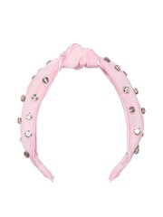 Victoria's Secret Heritage Stripe Pink Satin Headband - Image 1 of 1