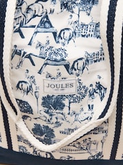 Official Badminton Blue & Cream Horse Print Canvas Tote Bag - Image 4 of 5