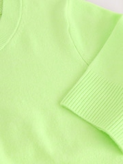 Fluro Green Supersoft Short Sleeve Knitted Top - Image 8 of 9