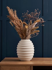 BHS Cream Small Beehive Style Ceramic Vase - Image 1 of 4