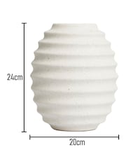BHS Cream Small Beehive Style Ceramic Vase - Image 4 of 4