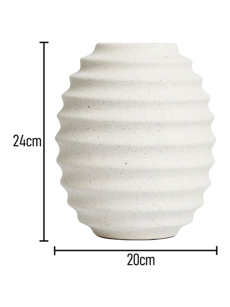 BHS Cream Small Beehive Style Ceramic Vase - Image 4 of 4