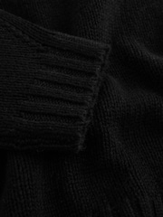 Black 100% Lambswool N.Premium V-Neck Jumper - Image 7 of 8