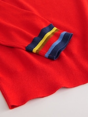 Red Cherry Soft Touch Crew Neck Cotton Rich Jumper - Image 8 of 8