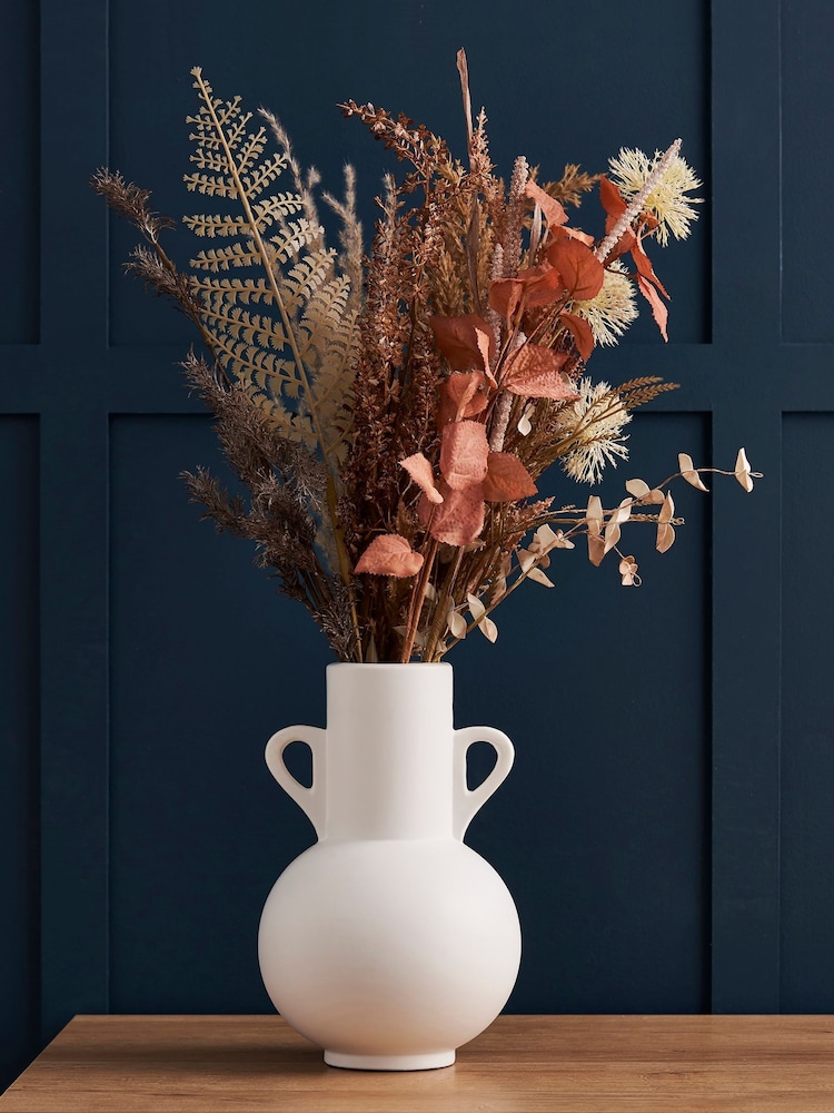BHS White Jug Ceramic Vase - Image 1 of 4