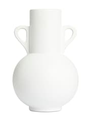 BHS White Jug Ceramic Vase - Image 3 of 4