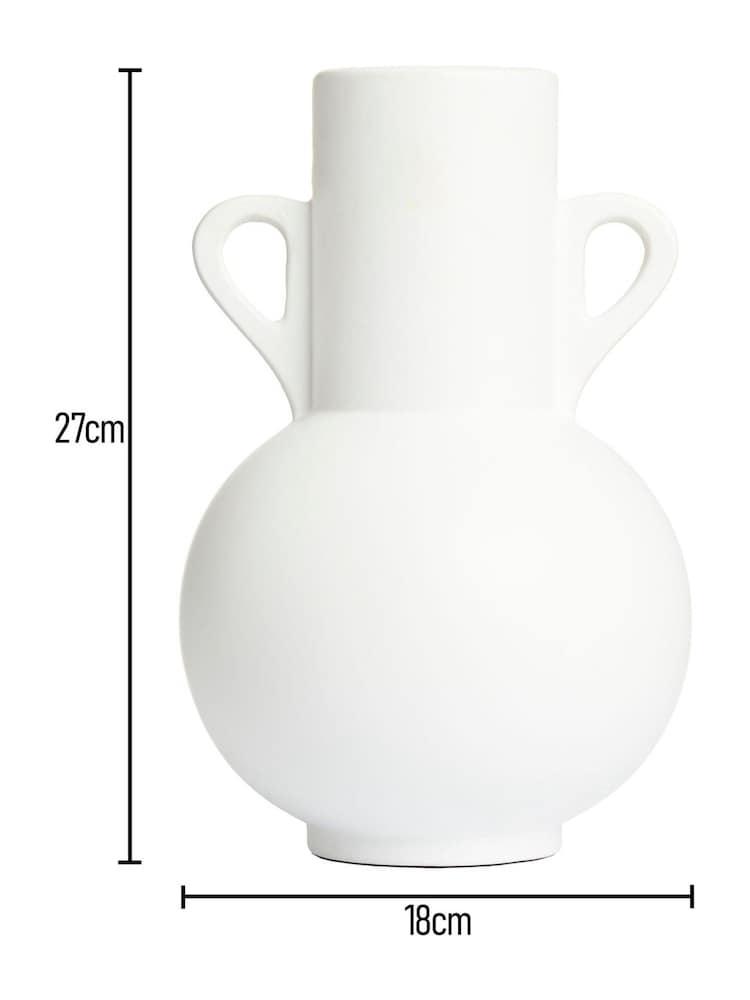 BHS White Jug Ceramic Vase - Image 4 of 4