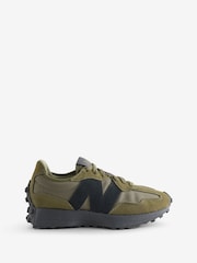 New Balance Khaki Green Mens 327 Trainers - Image 1 of 1
