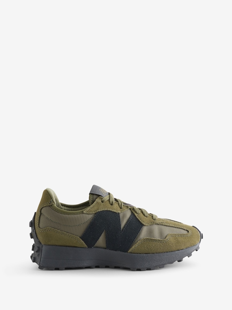 New Balance Khaki Green Mens 327 Trainers - Image 1 of 1 New Balance Khaki Green Mens 327 Trainers - Image 1 of 1