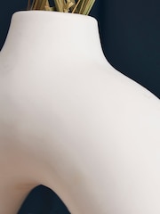 BHS White Holey Ceramic Vase - Image 2 of 4
