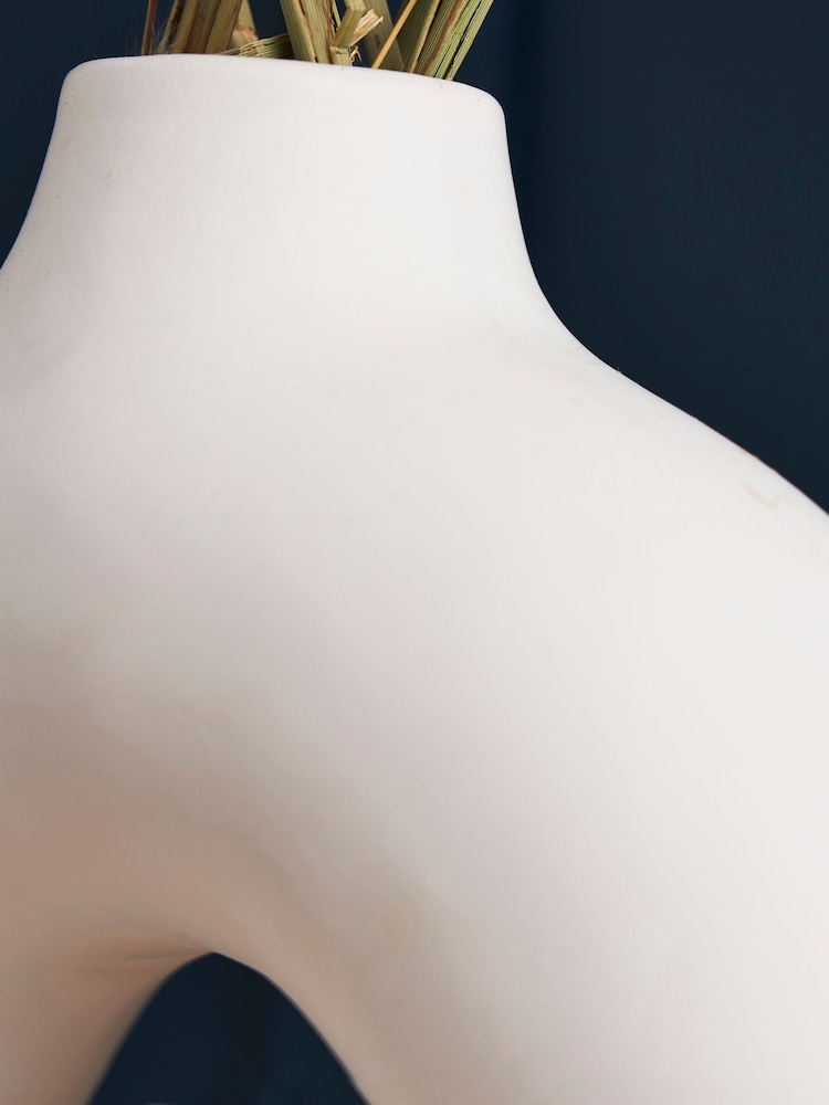 BHS White Holey Ceramic Vase - Image 2 of 4
