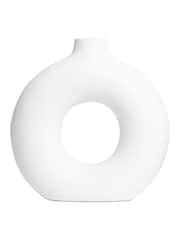 BHS White Holey Ceramic Vase - Image 3 of 4