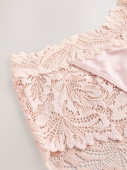Light Pink High Rise High Leg Ultimate Comfort Lace Knickers - Image 10 of 10