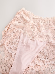 Light Pink High Rise High Leg Ultimate Comfort Lace Knickers - Image 9 of 10
