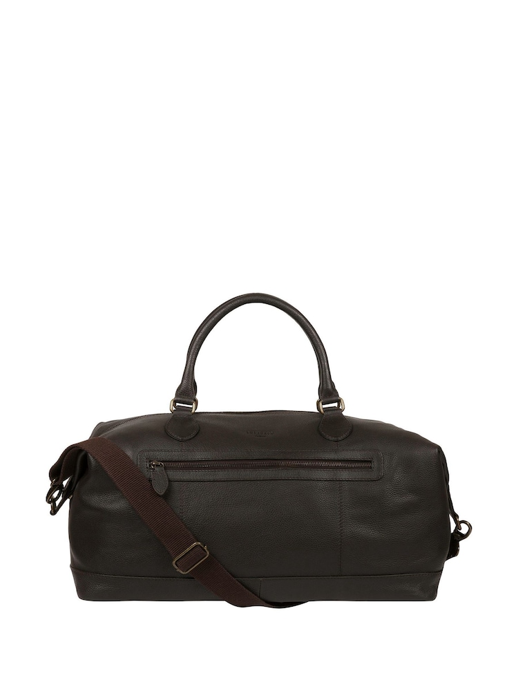 Cultured London Harbour Leather Brown Holdall - Image 1 of 6