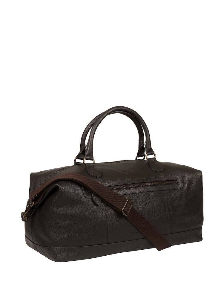 Brun - Fourre-tout Cultured London Harbour marron en cuir - Image 3 of 6