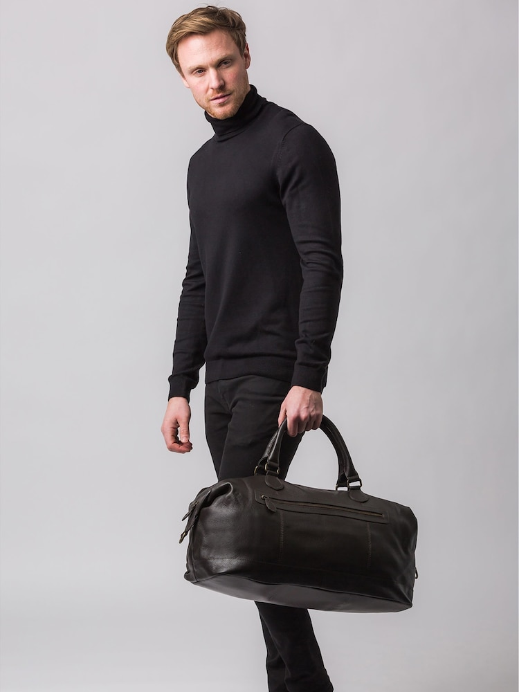 Brun - Fourre-tout Cultured London Harbour marron en cuir - Image 5 of 6