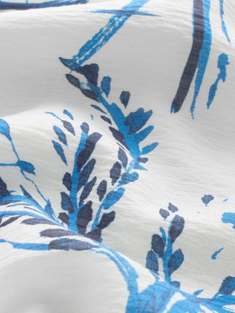 Blue Print Tie Side Midi Summer Dress - Image 8 of 8