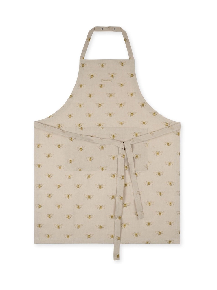 Sophie Allport Natural Linen Bee Adult Apron - Image 1 of 1
