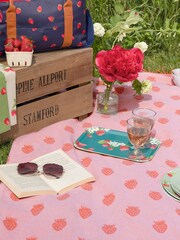 Sophie Allport Red Strawberries Picnic Blanket - Image 1 of 3