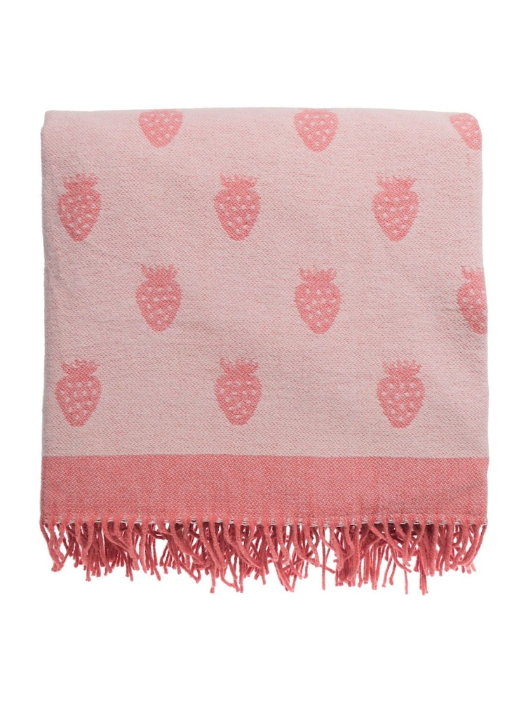 Sophie Allport Red Strawberries Picnic Blanket - Image 3 of 3 Sophie Allport Red Strawberries Picnic Blanket - Image 3 of 3