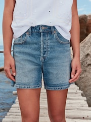 Mittelblau - Denim-Shorts - Bild 4 von 8