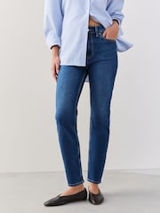 Dark Blue Slim Cropped Jeans - Image 2 of 9
