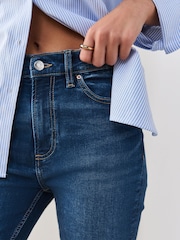 Dark Blue Slim Cropped Jeans - Image 5 of 9