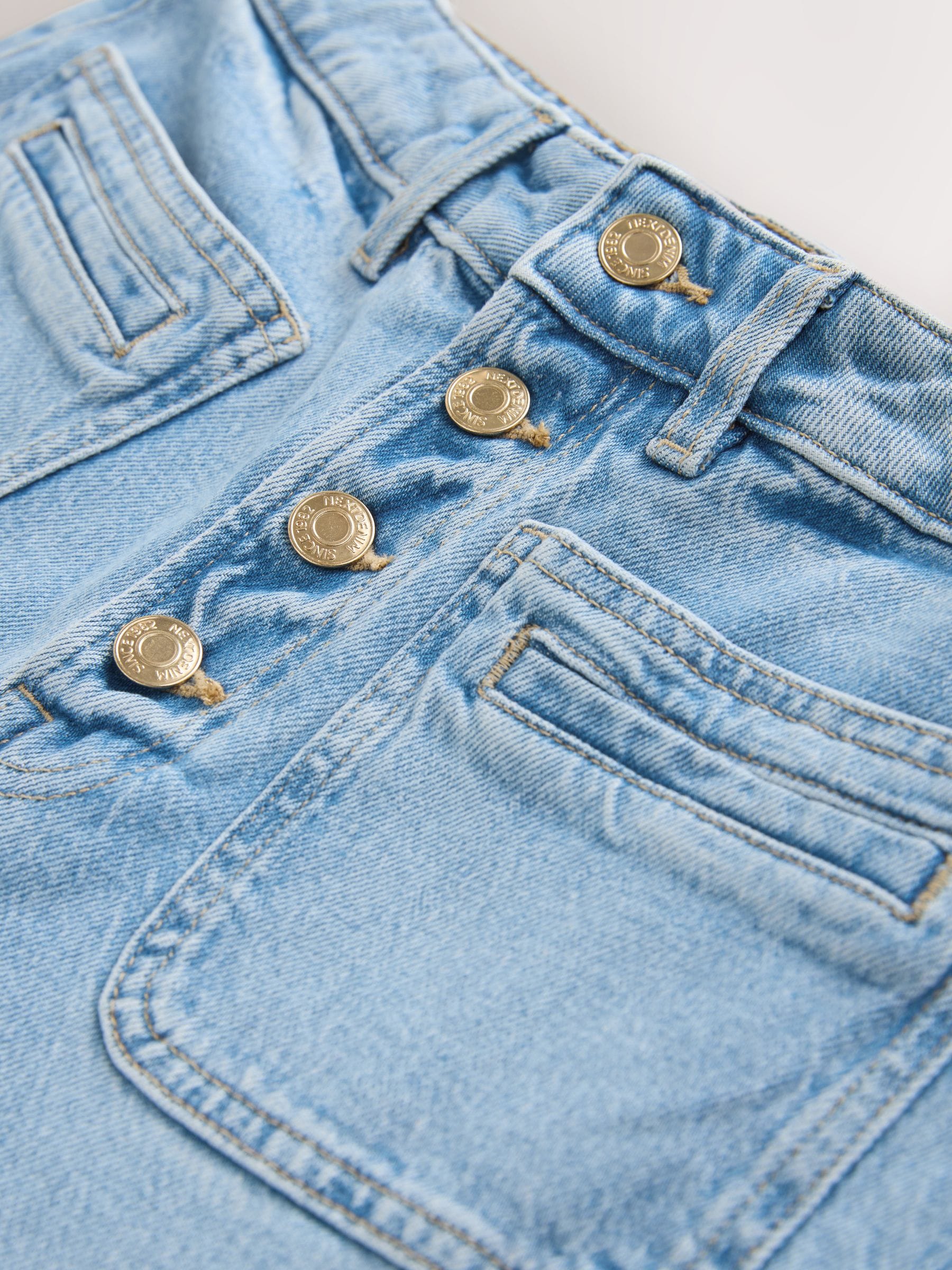 Buy Light Blue Patch Pocket Wide Leg Jeans from Next USA