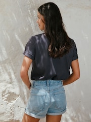 Light Blue Denim Shorts - Image 3 of 9