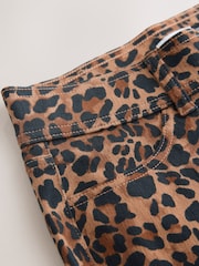 Leopard Cropped Jersey Denim Leggings - Image 8 of 9