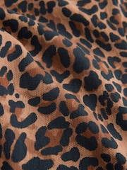 Leopard Cropped Jersey Denim Leggings - Image 9 of 9