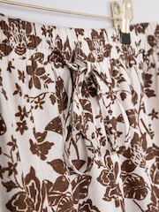 Lakeland Clothing Scarlett Linen Blend Midi Brown Skirt - Image 3 of 4