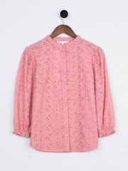 Lakeland Clothing Pink 100% Cotton Joy Embroidered Blouse - Imagen 1 de 4