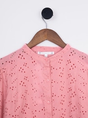 Lakeland Clothing Pink 100% Cotton Joy Embroidered Blouse - Imagen 2 de 4