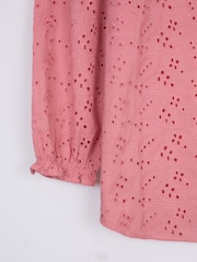 Lakeland Clothing Pink 100% Cotton Joy Embroidered Blouse - Imagen 3 de 4