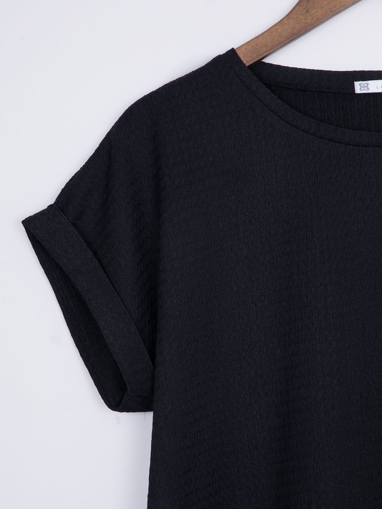 Lakeland Clothing Jessica Tie Hem Black Top - Image 2 of 4