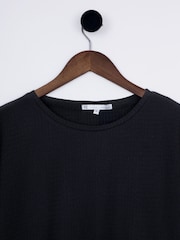 Lakeland Clothing Jessica Tie Hem Black Top - Image 3 of 4