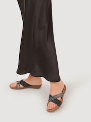 Pavers Black Flat Soled Mules - Image 1 of 1