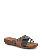 Pavers Black Flat Soled Mules - Image 3 of 6